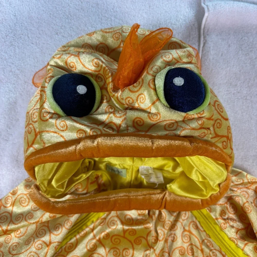 Vintage BabyStyle Gold Fish Costume 2T Hooded Jumpsuit Halloween Orange Bright‎